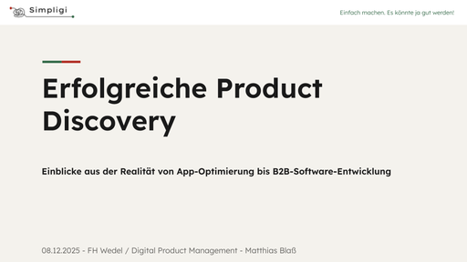 Erfolgreiche Product Discovery (Vortrag)